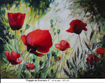 Poppies in Provence-1, Oil on Canvas